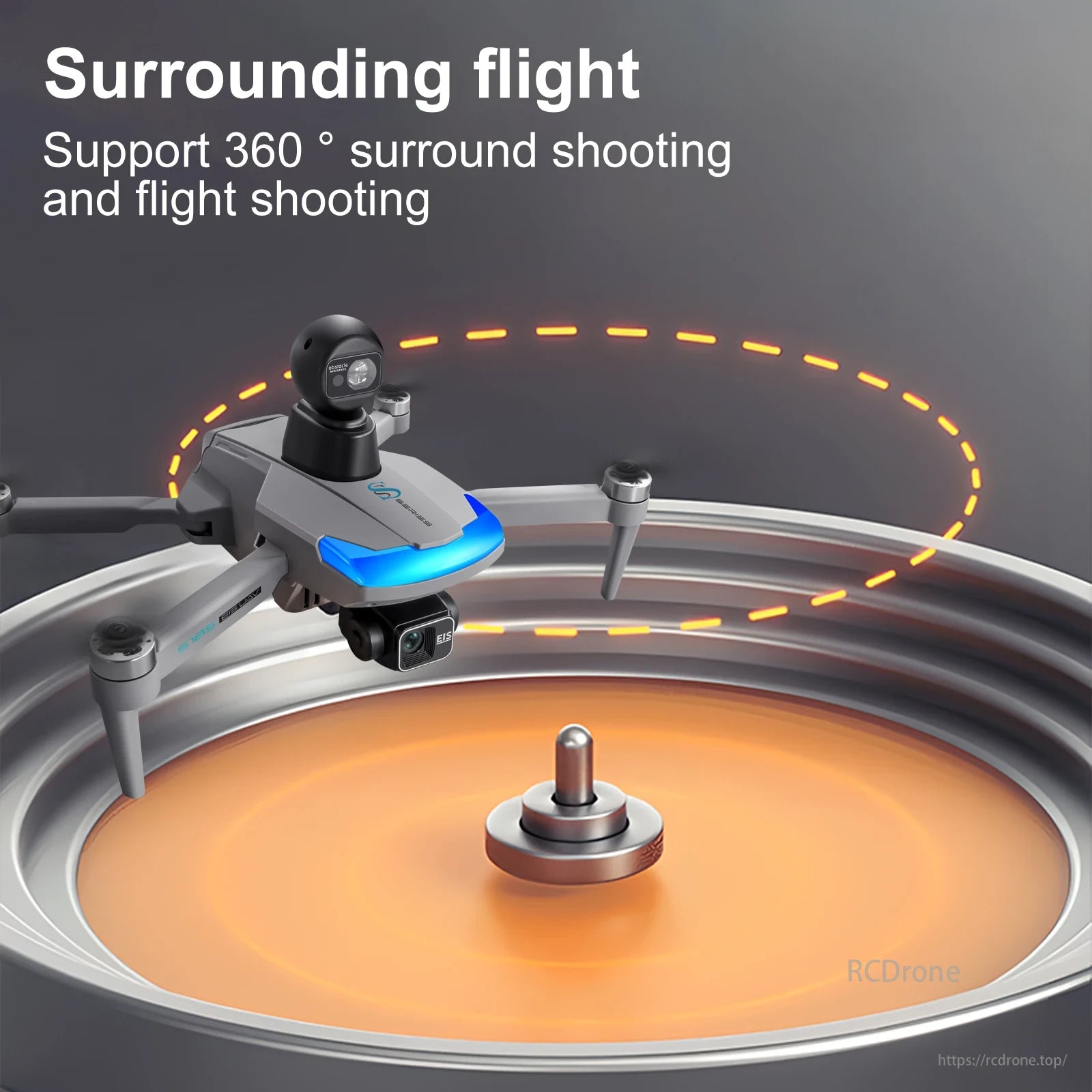 S185 GPS Drone, Surrounding flight supports 360-degree surround shooting and flight shooting, enabling comprehensive aerial photography.