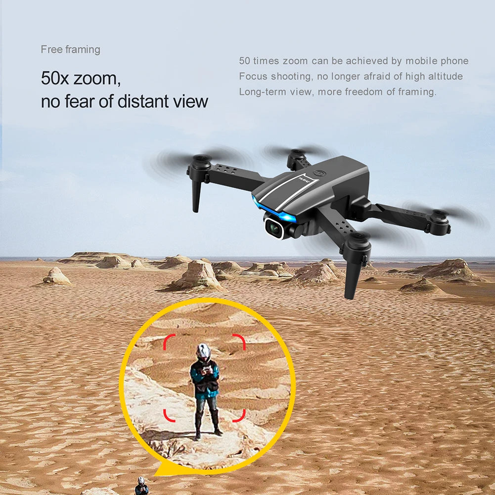 YLRC S65 Drone - 4K HD Camera WiFi Headless Mode 2.4GHz Foldable Quadcopter Toys Real-time transmission Helicopter Toys 40 YLRC S65 Drone, free framing 50 times zoom can be achieved by mobile phone 50