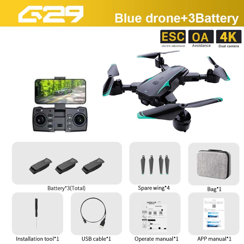 G29 Drone, 3Battery ESCIA 4K nn cini