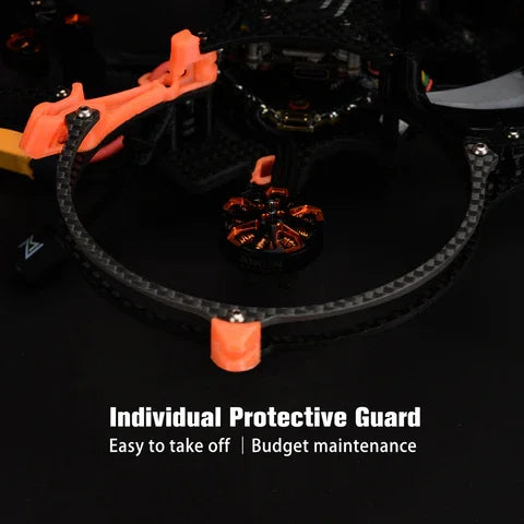 AIKON GEEK-35CF 3.5" PERFORMANCE HD FPV DRONE W/ CADDX NEBULA PRO 9 Individual Protective Guard to take off Budget maintenance Easy