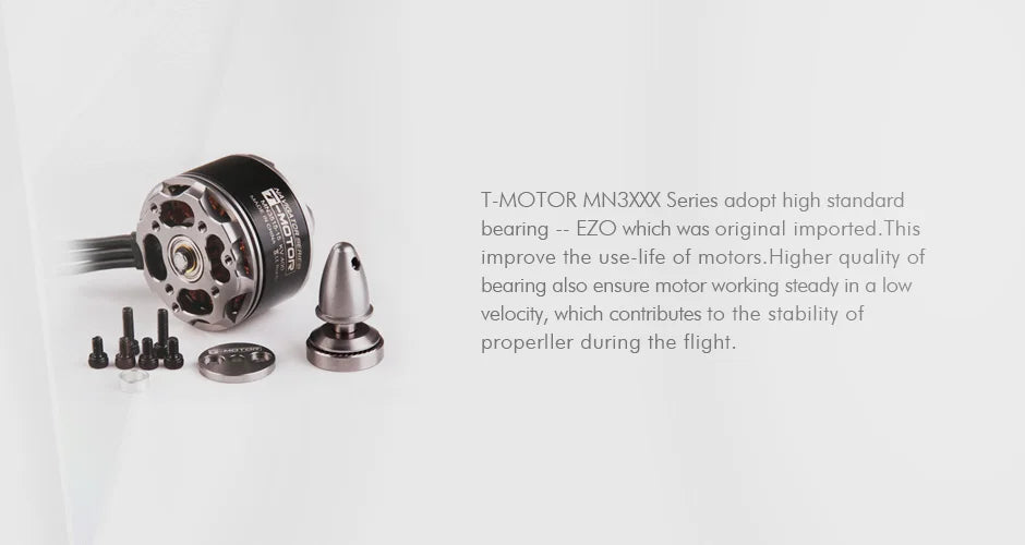 T-motor MN3515 KV400 Outrunner Brushless Motor 2.8KG Thrust For Multicopter Aircraft Boats Planes Helicopter MultiRotor Drones 10 T-motor, T-MOTOR MN3XXX Series adopt high standard bearing EZO which