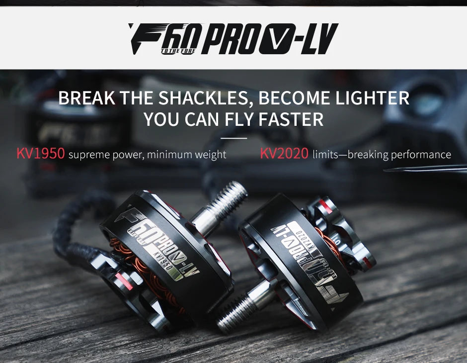 T-Motor F60 PRO V-LV Racing Motor KV1950 KV2020 For FPV Racing Drone FPV Freestyle Frame 8 T-Motor, KV1950 supreme power, minimum weight KV2020 limits-breaking performance b