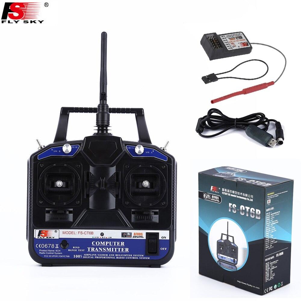 Flysky FS-CT6B 2.4G 6-Channel AFHDS Transmitter with FS-R6B Receiver for RC Quadcopter Multirotor Drone Airplane - RCDrone