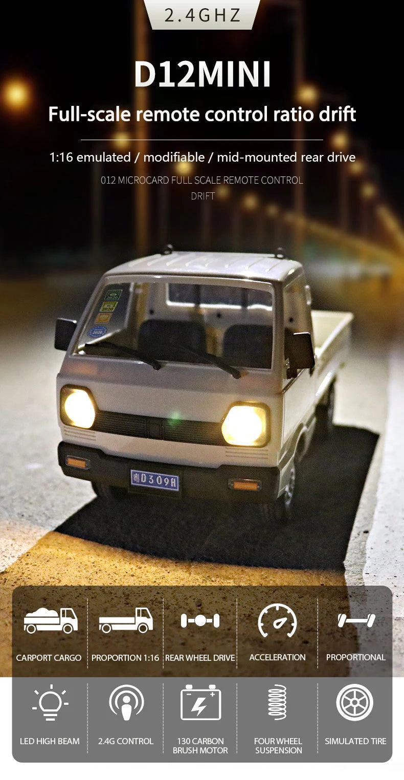 WPL D12 1:10 / 1:16 RC CAR, 2.4GHZ D12MINI Full-scale remote control ratio drift 1:16 .