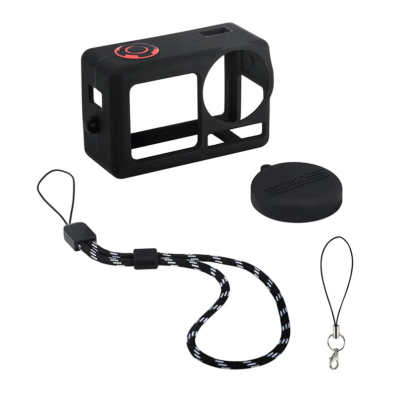STARTRC Silicone Protective Cover for DJI Osmo Action 5 Pro, Full Protector Case with Lens Cap & Lanyards, 22g, 80*50*33mm