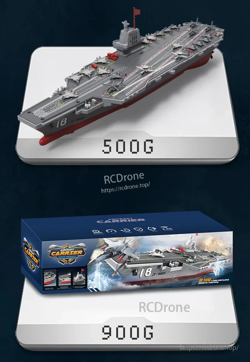 S19 RC Warship, RC Aircraft Carrier 500G, Box 900G, 2.4G Remote Control