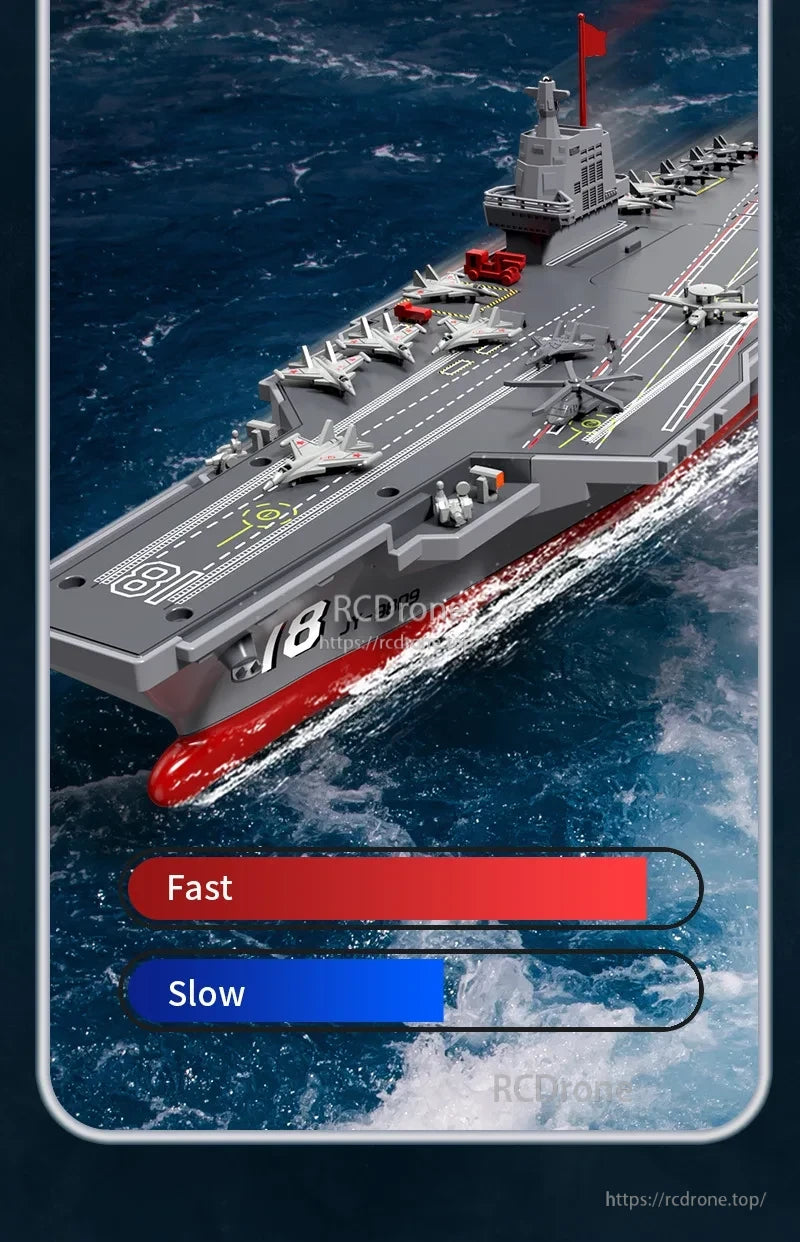 S19 RC Warship, The RC Warship features dual motors, 4-channel control, and intelligent sensing for safe use, with a lithium battery and charging line included.