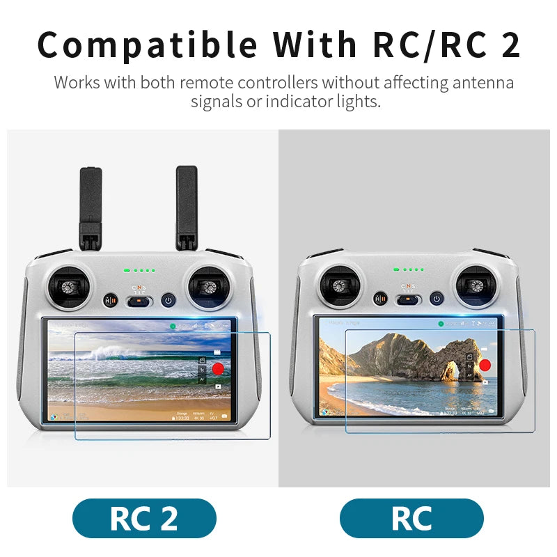 STARTRC 遮陽保護罩 適用於 DJI RC/RC 2 – 2合1螢幕保護遮陽罩，附掛繩，180° 可調