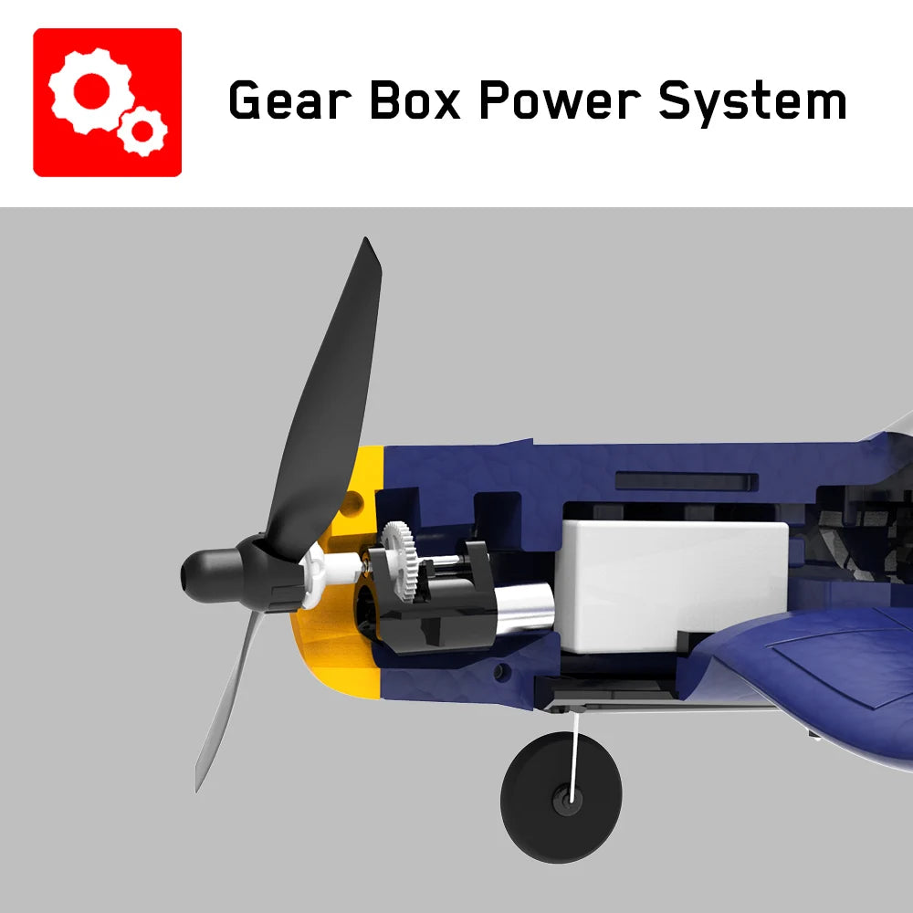 F4U Corsair RC Plane - EPP 761-8 400mm Wingspan RC Airplane One-key Aerobatic RTF Remote Control Aircraft Toys 21 F4U Corsair RC Plane, 400mah battery can be fully charged in 2 hours, the flight time is increased to