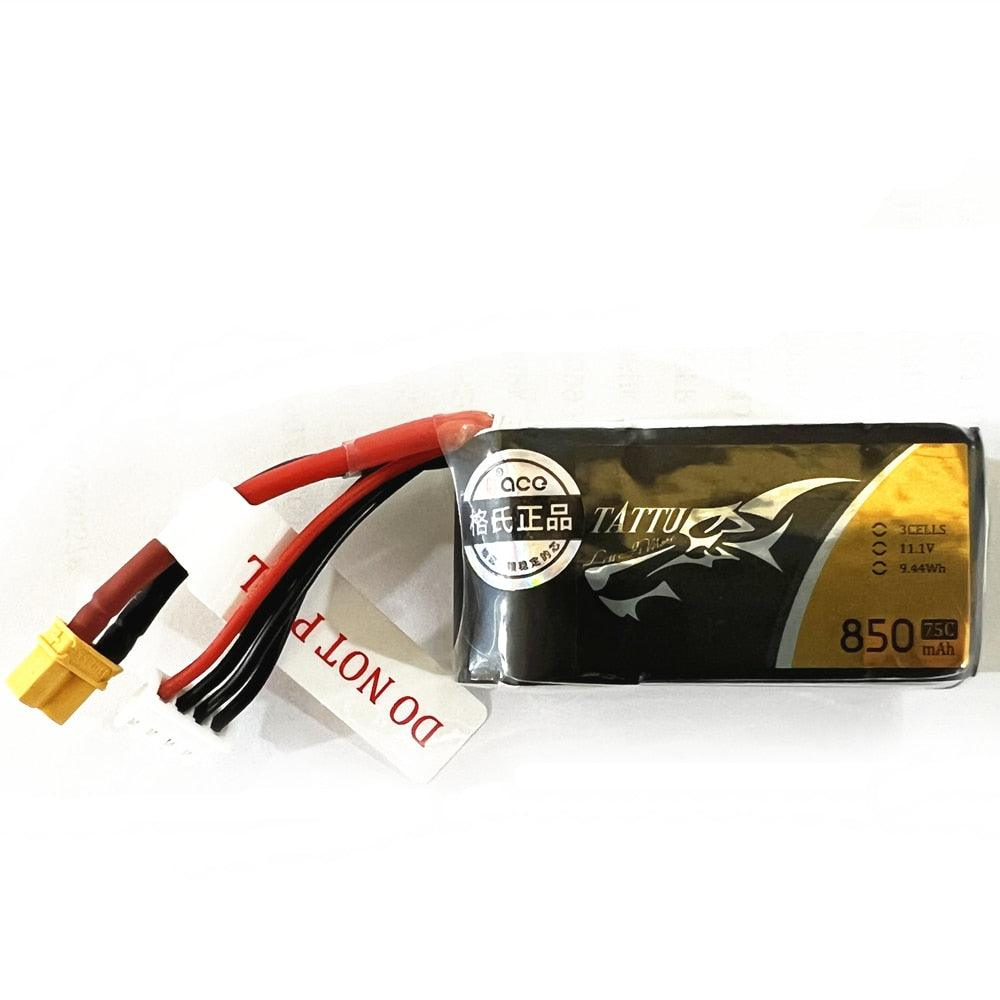 Ace Tattu LiPo 충전식 배터리 850mAh 75C 45C 3S 4S 1P RC FPV 레이싱 드론 쿼드콥터용