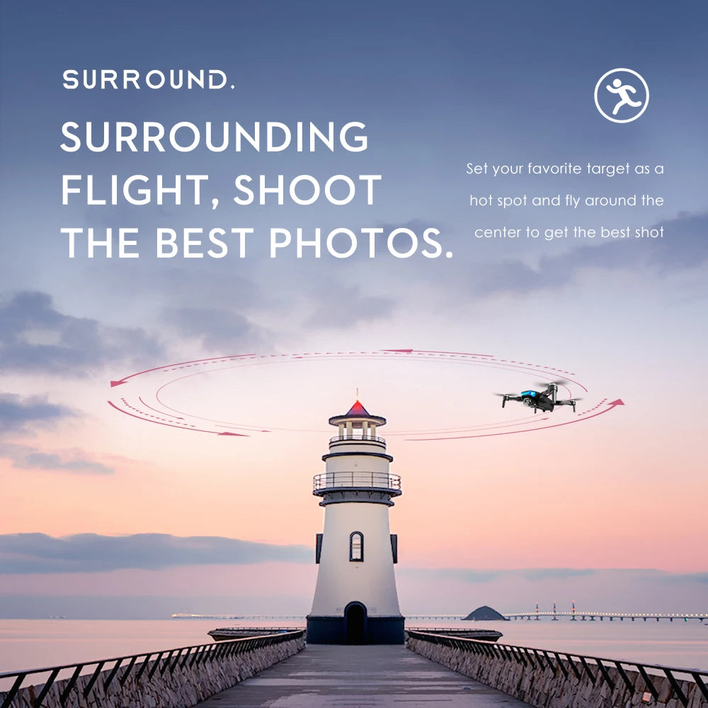 LS38 Drone, BEST PHOTOS: SURROUND, SHOOT hot spot and fly around
