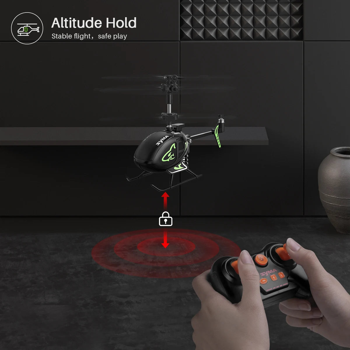 SYMA S100 Mini Helicopter, Altitude Hold Stable flight, safe play Zyma SJ