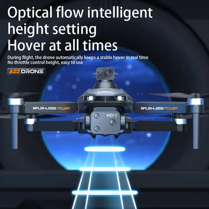 The A22 Drone has optical flow technology that allows for stable hovering and automatic height control.