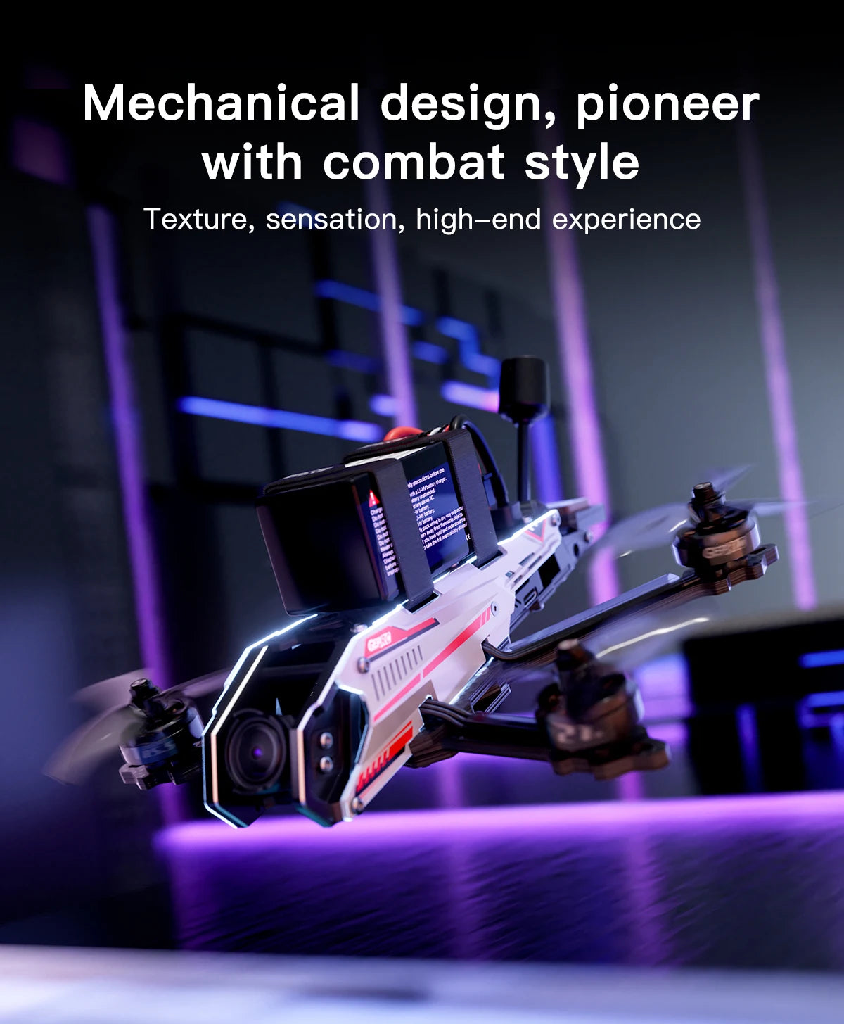 GEPRC DoMain3.6 HD O3 Freestyle FPV Drone - 3.6 inch Freestyle Drone With SPEEDX2 2105.5 2650KV F722 SE E55A 32Bit 4IN1 ESC 9 GEPRC DoMain3.6 HD O3 Freestyle FPV Drone, Mechanical design, pioneer with combat style Texture, sensation, high-end experience C T