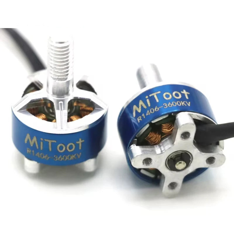 Mitoot R1406 1406 3600KV 2-4S Brushless Motor, Mitoot R1406 3600KV motor for 3-4.5" FPV drones, compact and high-performance.
