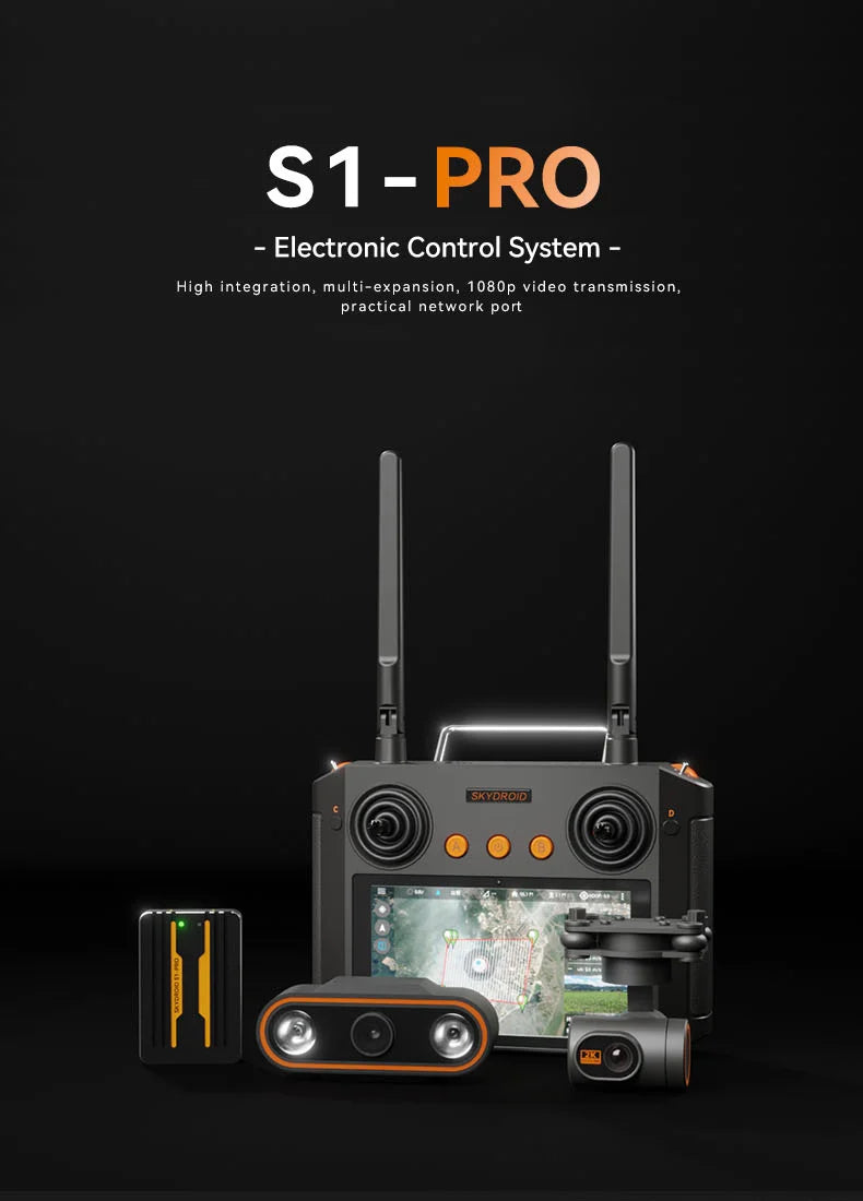 Skydroid S1 PRO Electric Control System, Advanced electric control system for remote-controlled drones, cars, and boats with high-quality video transmission.