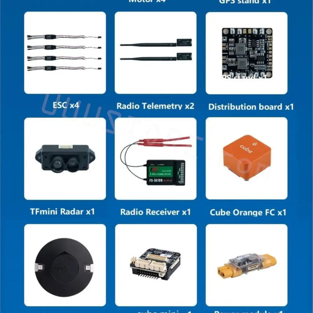Hex EDU-450 education rack package beginner entry primary powertrain kit UAV BNR / RTF COMBO 17 AidOldtd Ld ESC Radio Telemetry x2 Distribution board