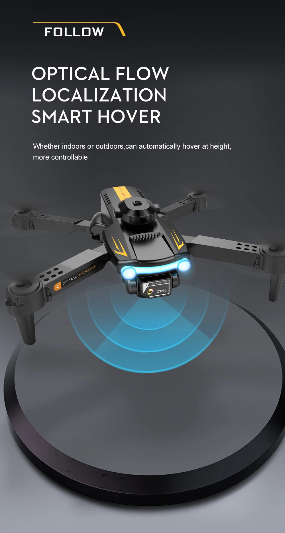 LSRC XT2 Drone, follow optical flow localization smart hover whether indoors or outdoors,can