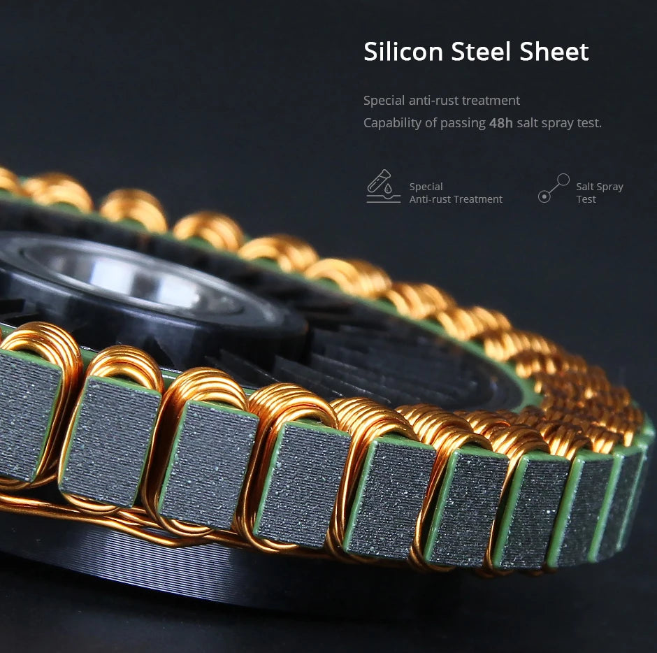 T-motor, Silicon Steel Sheet Special salt spray anti-rust treatment Capability of passing 48h salt spray test