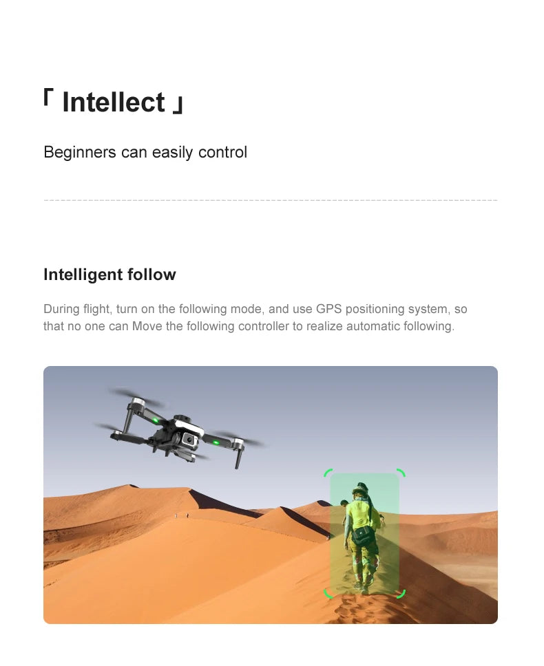 LU20 Drone - 8K Profesional GPS ESC With Dual Camera 360 Obstacle Avoidance Foldable 4K Quadcopters Toy Gift 37 LU20 Drone, beginners can easily control intelligent follow during flight, turn on the following mode