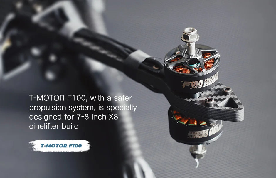 T-motor F100 2810 1350KV 1100KV 5-6S 6S Brushless Motor for RC Multirotor FPV Racing Freestyle L7 X8 XL8 XL7 Long Range Drones 10 T-motor, T-MOTOR F1OO, with a safer propulsion system, is specially designed