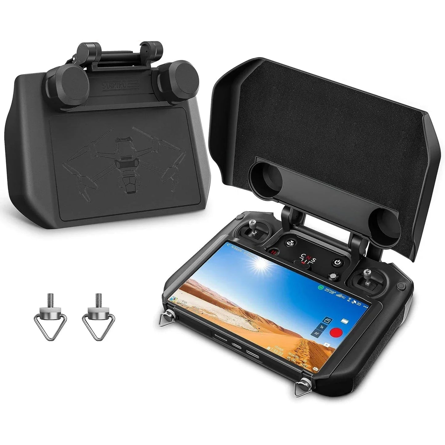 StartRC 2-in-1 Sun Hood Joystick Cover Screen Protector for DJI RC Pro Controller (Mavic 3, Mini 3 Pro, Mini 4 Pro)