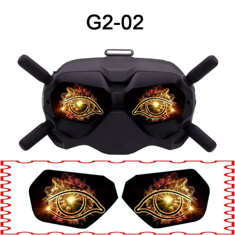 PVC Big Eyes Skin Stickers for DJI Goggles V2 - Flight Glasses Decal Decorative Film for DJI Avata / FPV Camera Drone Accessories 15 PVC Big Eyes Skin Stickers for DJI Goggles V2, Skin Stickers for DJI Goggles V2 APP Supported languages :