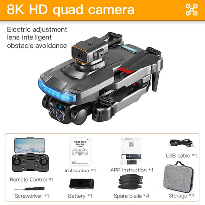 P15 Drone, 8K HD quad camera Intelligent obstacle avoidance 452743 MPTA