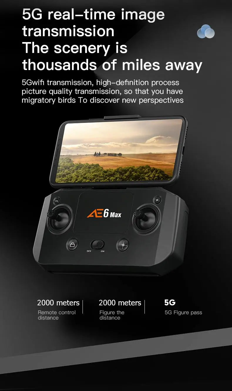 AE6 Max Drone, the scenery is thousands of miles away SGwifi transmission; high-definition