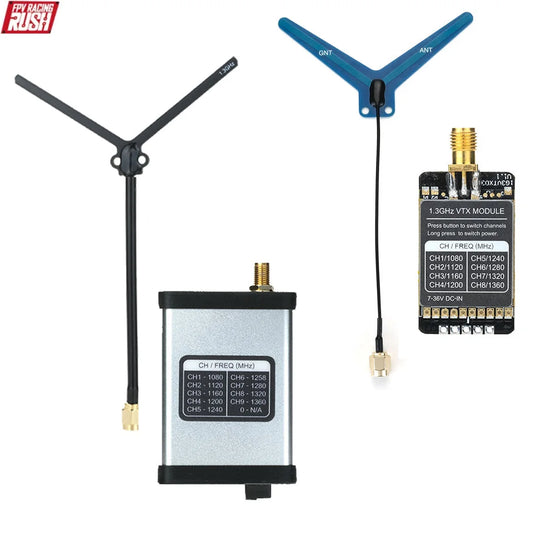 Rush 1,3G 1,2G 800MW 8CH VTX - 7-36V FPV Audio Video transmisor módulo receptor para RC remoto Multi-rotor piezas de bricolaje