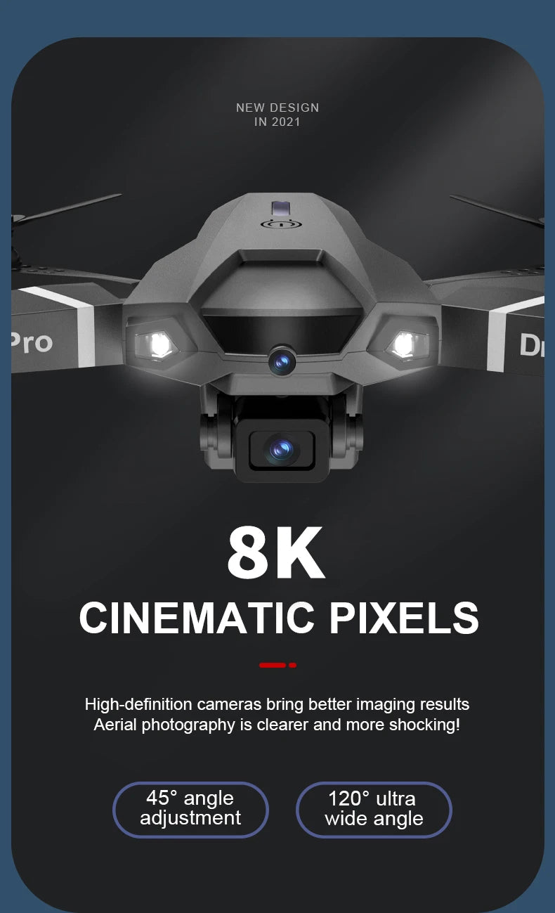 P5 Pro Drone - 2023 New Drone 8k HD Camera 5G WiFi Fpv ESC Aerial Photography RC Quadcopter Optical Flow Fixed Height Folding Dron Aircraft Toy 17 P5 Pro Drone, high-definition cameras bring better imaging results aerial photography is clear