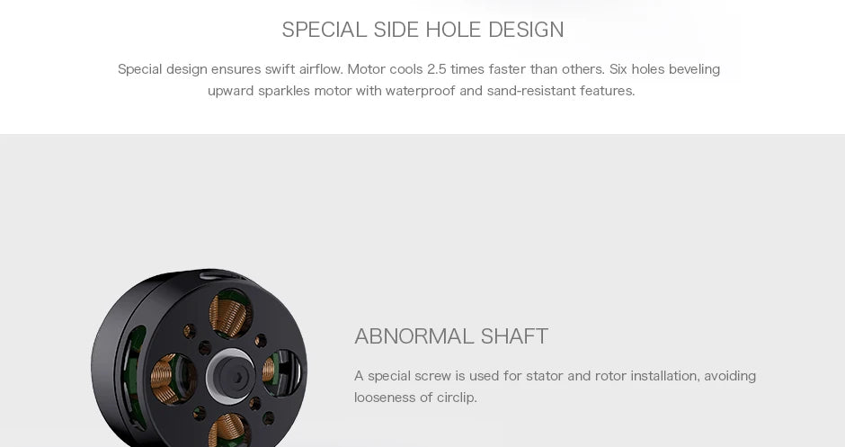 T-MOTOR U3 KV700 Outrunner Brushless Motor For FPV UAV Aircraft Multirotor Copter Drones Rotors 9 T-MOTOR, six holes beveling upward sparkles motor with waterproof and sand-resistant features