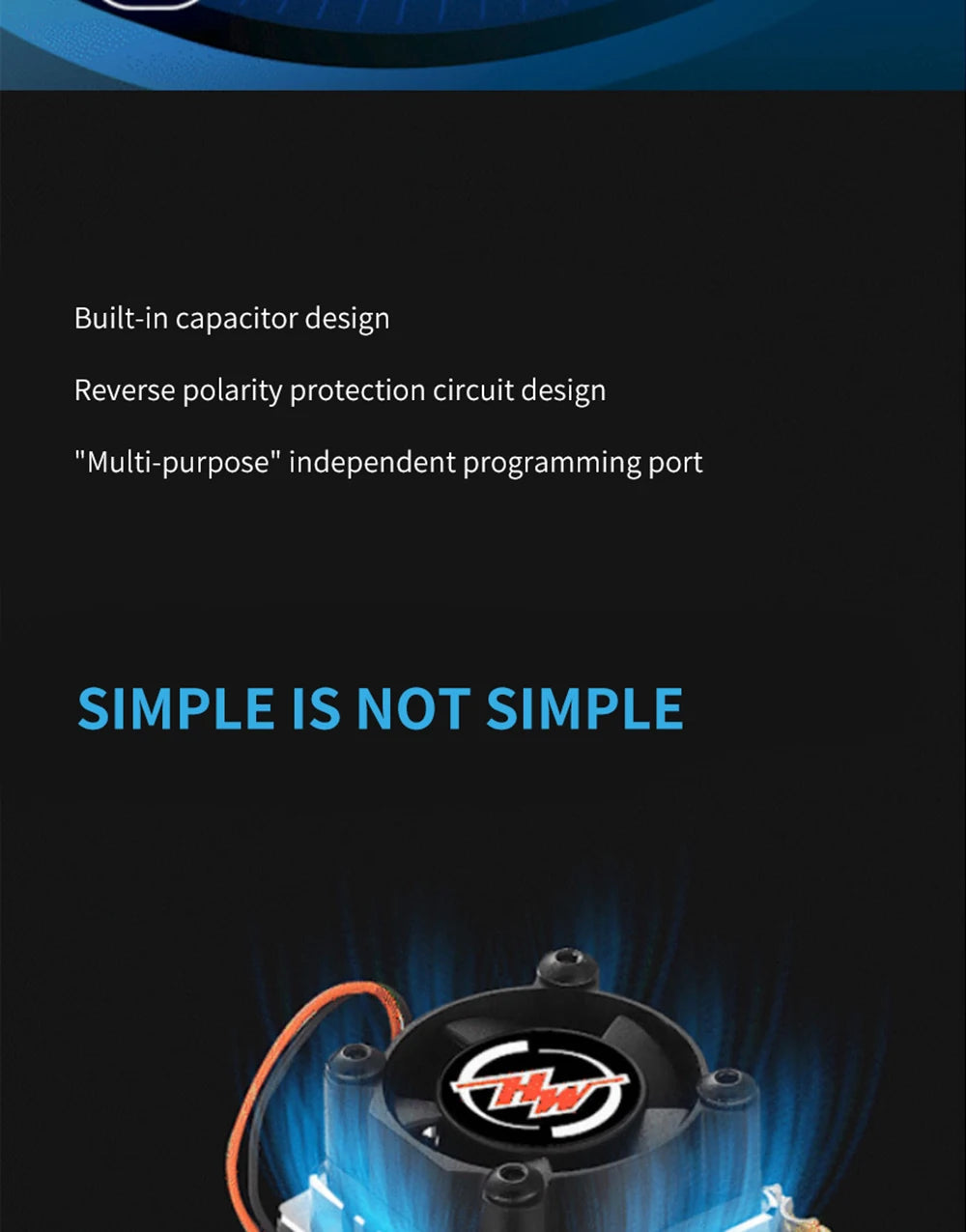 HOBBYWING XERUN XR10 Justock G3, built-in capacitor design Reverse polarity protection circuit design "Multi-purpose" independent