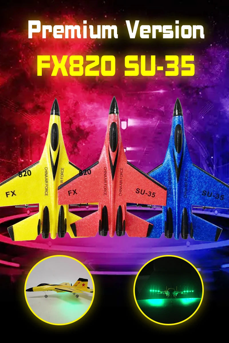 RC Aircraft SU-35 Plane, move the camera to the designated position and fix it firmly;