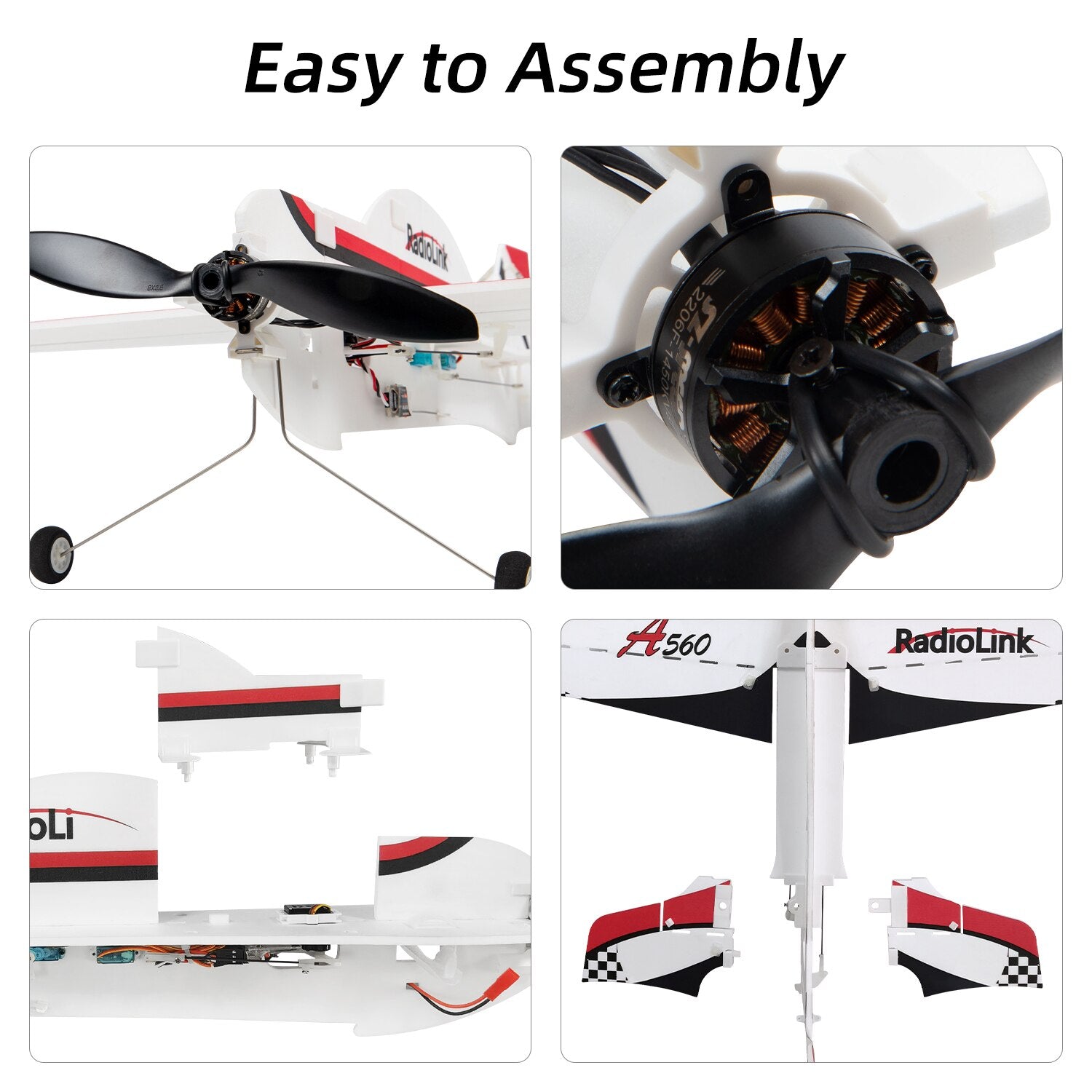 Radiolink A560 Airplane - RTF PNP 4CH RC Plane 580mm Wingspan 6 Modes Ready to Fly 3D EPP Trainer Beginner Set Gyro Assist System