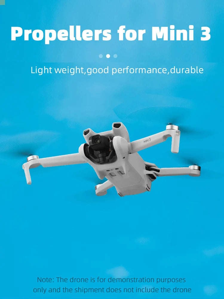 Propeller For DJI Mini 3 Drone - Blade Propeller Replacement With Screw Light Weight Wing Fans Props for Mini 3 6030F Accessories 13 Propeller For DJI Mini 3 Drone, the drone is for demonstration purposes only and the shipment does not include the drone MiNJ