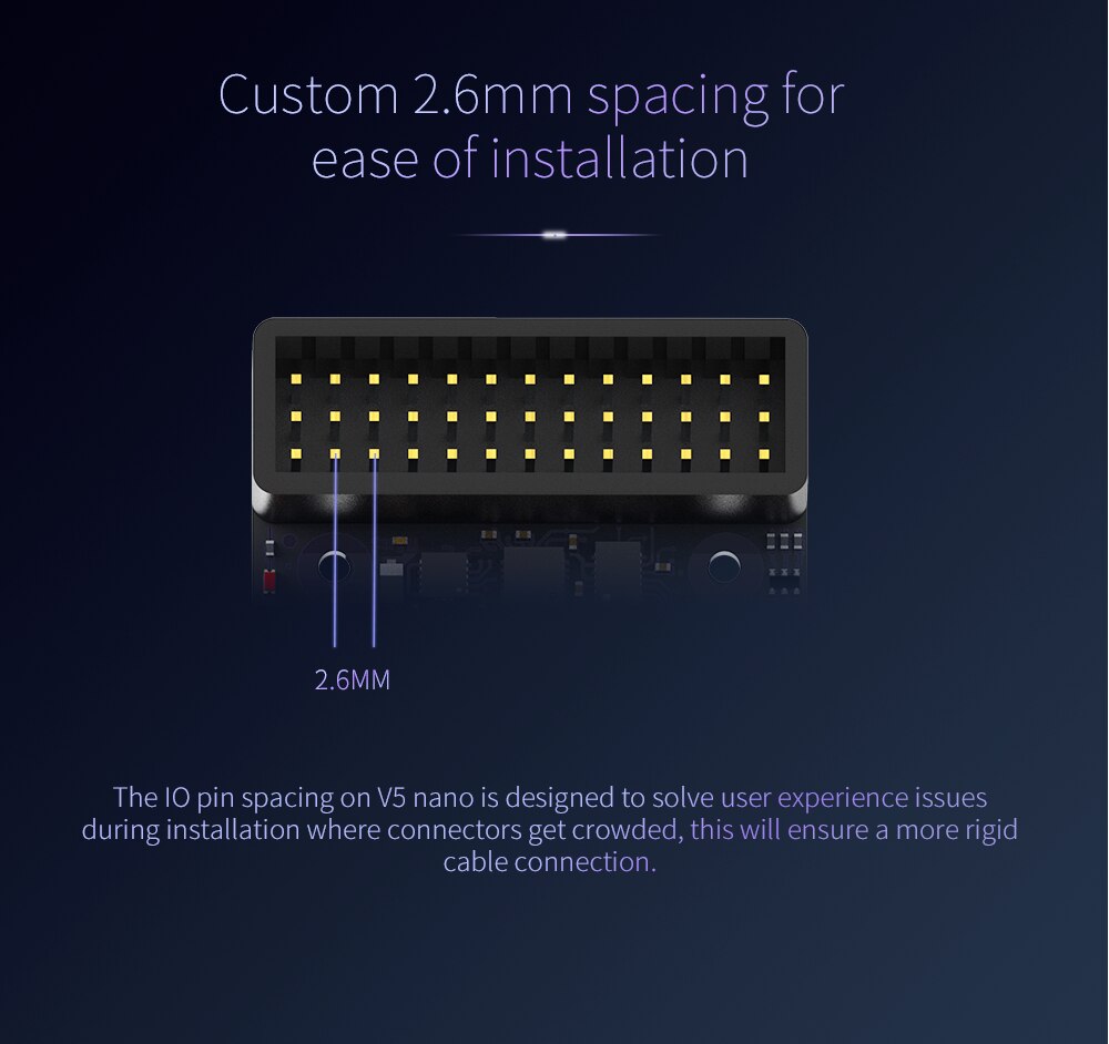CUAV V5 Nano Small Size Autopilot Drone Parts, custom 2.6mm spacing for ease of installation . designed to solve user experience issues during installation