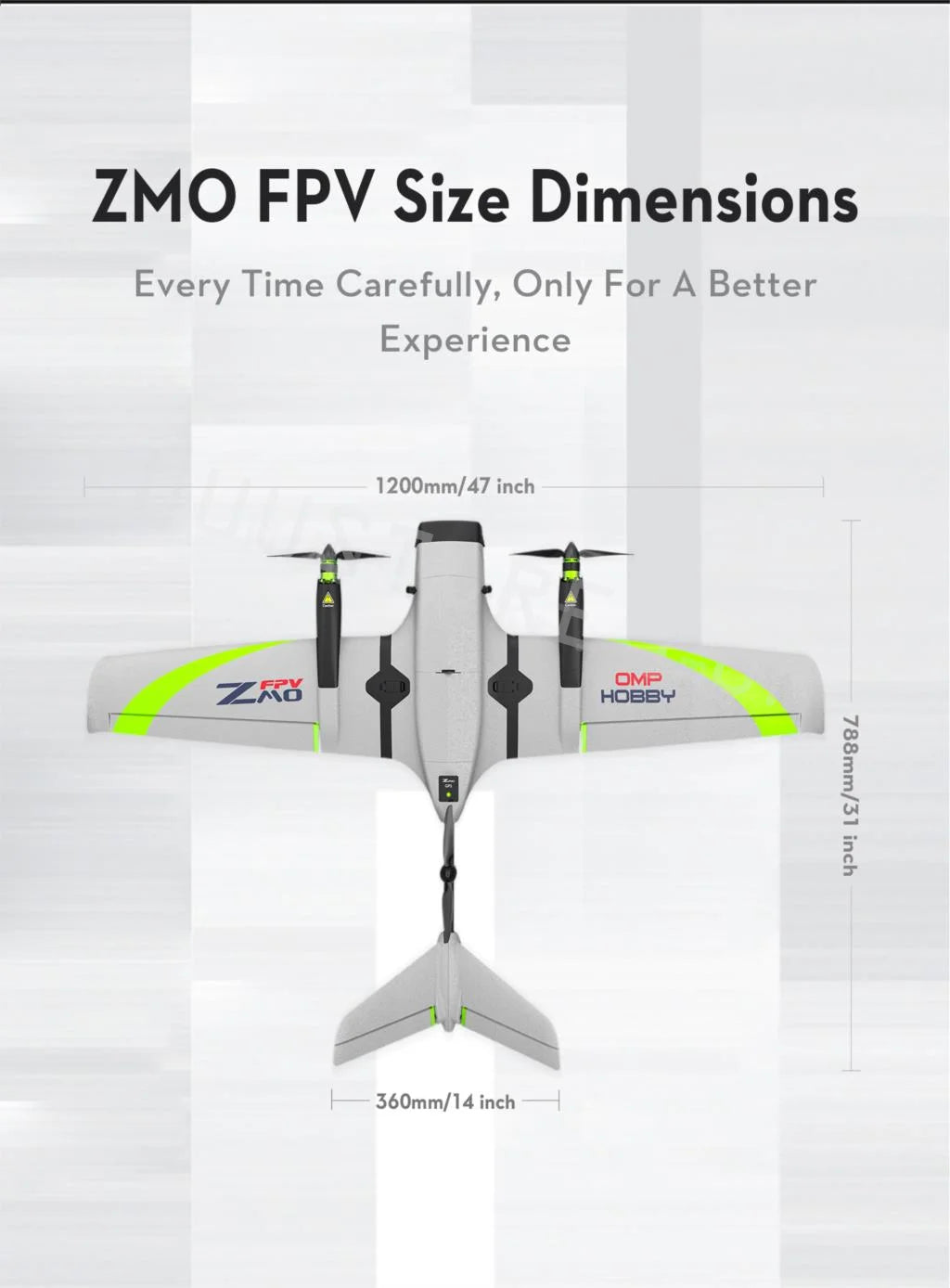 OMPHOBBY ZMO VTOL RC AirPlane - HD Transmission One Key Return 60mins Flight Time For DJI Goggles and Remote Control Fixed Wing Aircraft RC Plane 15 OMPHOBBY ZMO VTOL RC AirPlane , ZMO FPV Size Dimensions Every Time Carefully, Only For A Better Experience 1