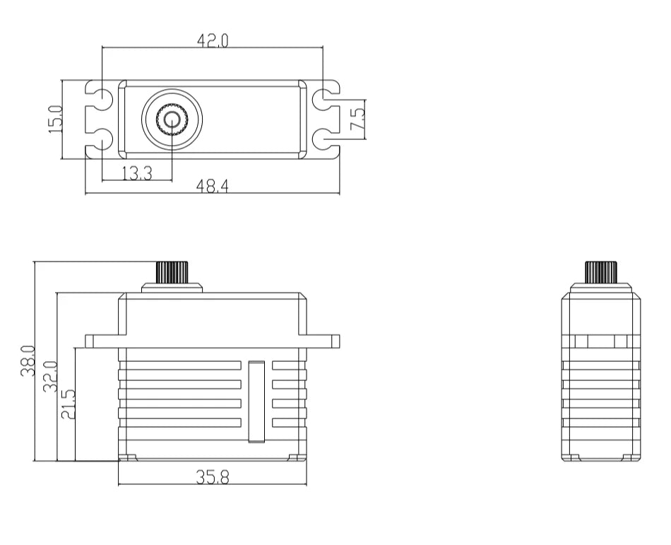 OCServo OCS-D1806 - 8.4V 18kg.cm 45g 0.065S/60° Brushless Motor High Torque Servo Steel Gear All CNC Case Mid Size BLS