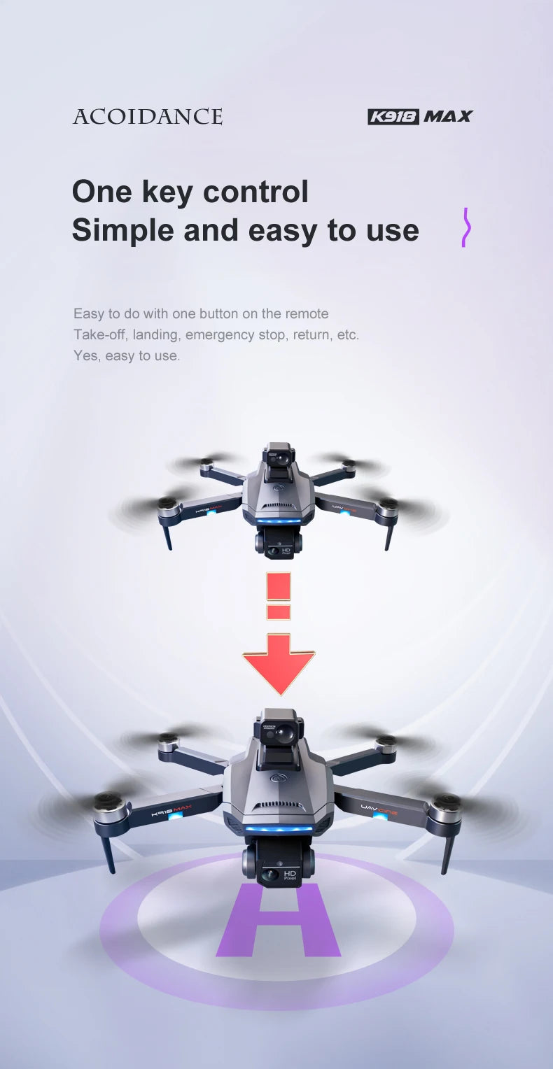 XYRC K918 MAX GPS Drone, ACOIDANCE K91D MAX One key control Simple and easy to use Easy to