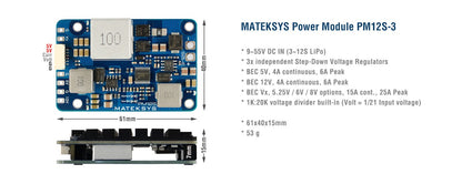 MATEK PM12S-3, MATEKSYS Power Module PM12S-3 100 5V 955V DC IN