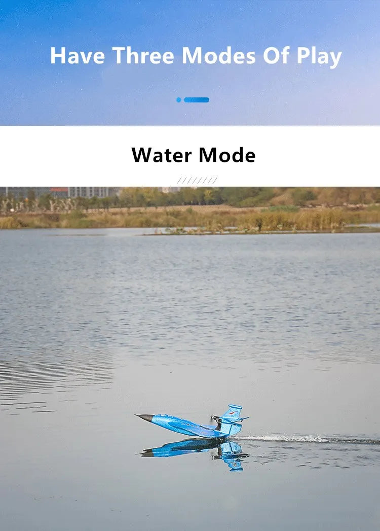 3 in 1 Large RC Glider Plane, Have Three Modes Of Water Mode