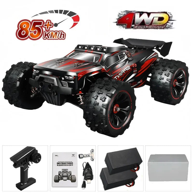 1:16 4WD RC Car – Brushless 9522PRO 85km/h (≈70 real) or Brushed 9522 50km/h (≈40), LED, Metal Drivetrain, 3S/2S