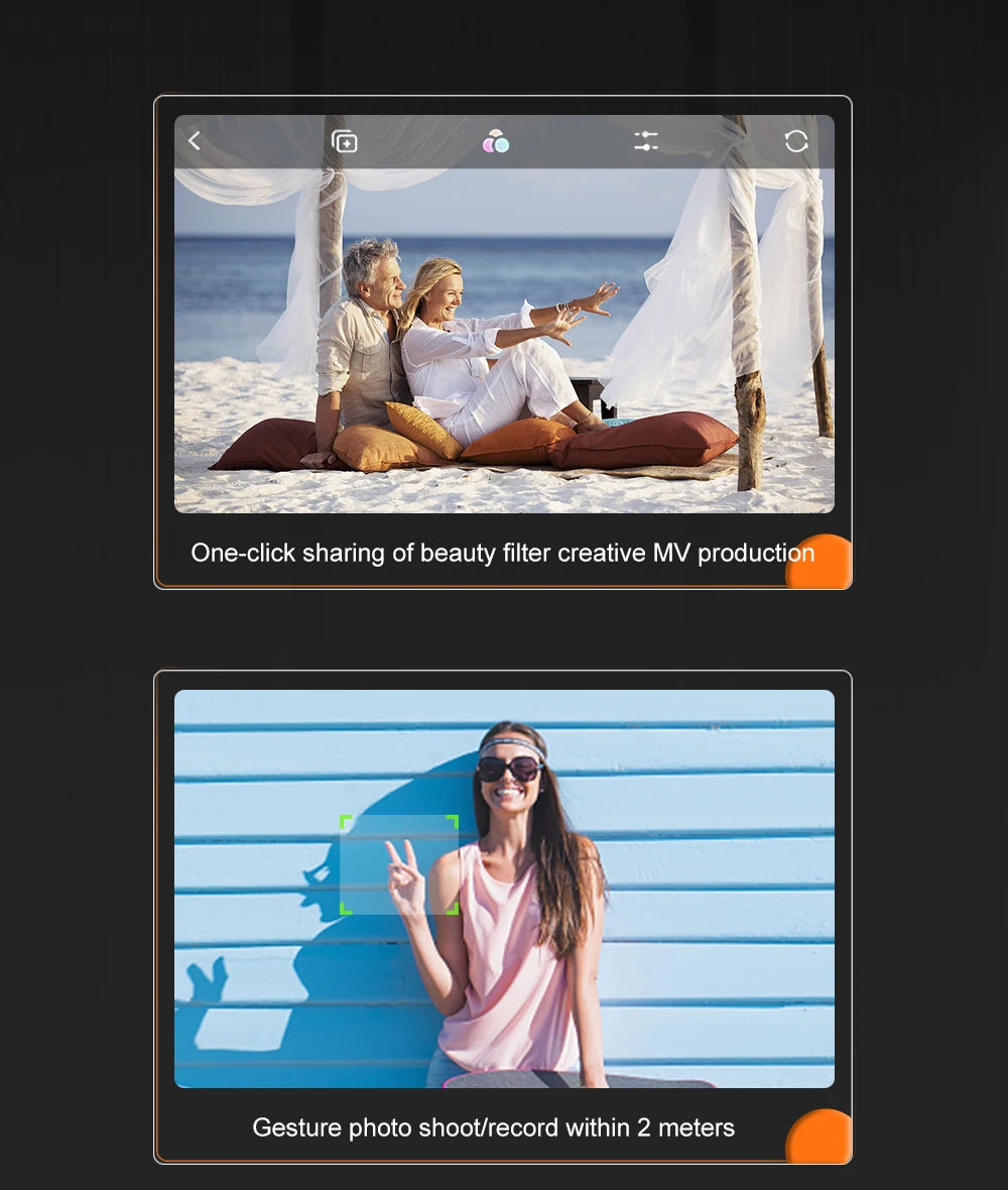 one-click sharing of beauty filter creative mv production gesture photo