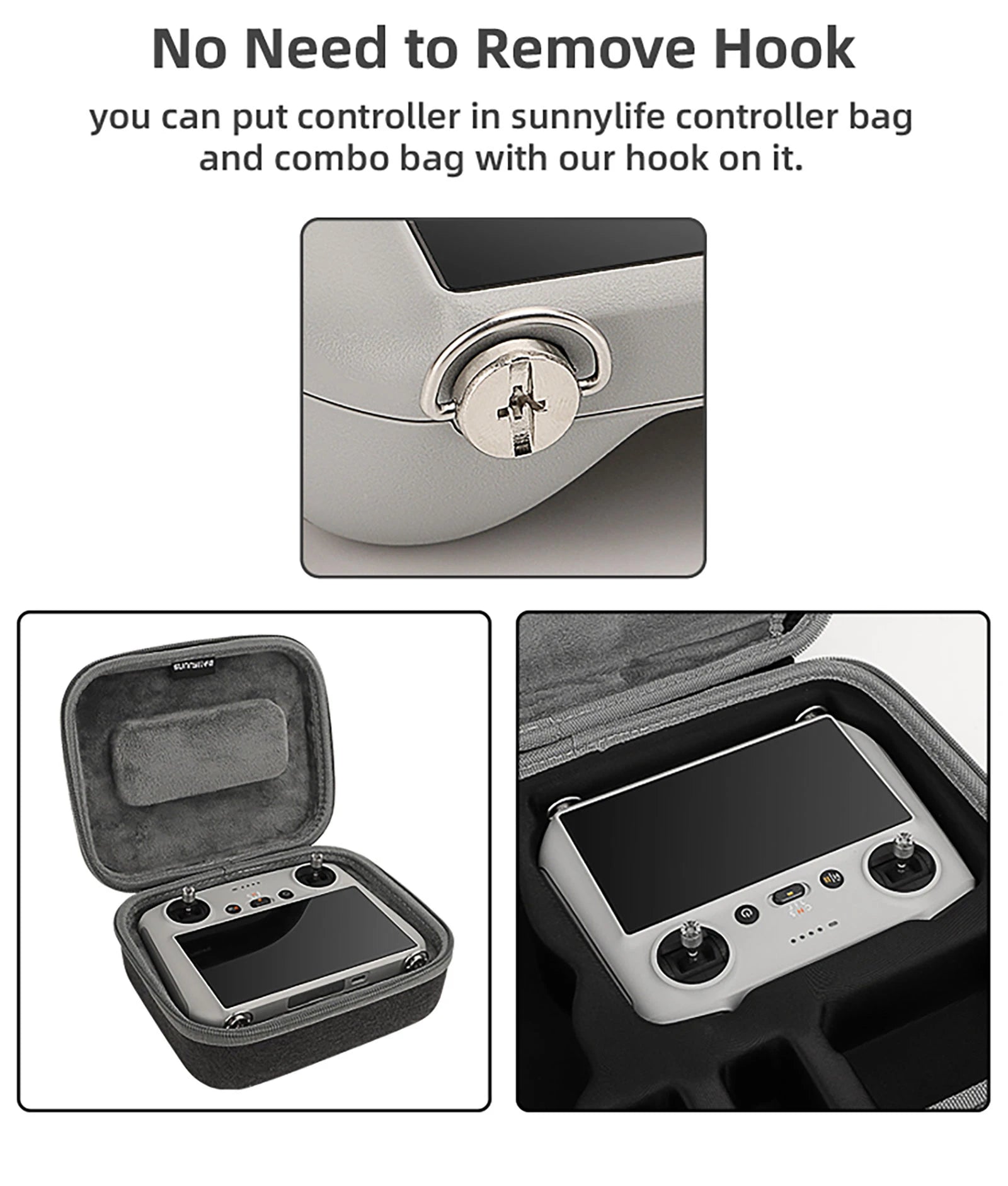 Lanyard For DJI RC/RC 2/RC Pro/Smart Controller - Adjustable Neck Strap For Mini 3 Pro/Air 2/Air 2S/Mavic 3 Pro/Air 3/Mini 4 Pro 19 Lanyard For DJI RC/RC 2/RC Pro/Smart Controller, no Need to Remove Hook you can controller in sunnylife controller bag and combo bag with our hook