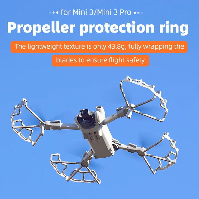 Propeller Protector Guard for DJI MINI 3 Drone, lightweight texture is only 43.8g, fully wrapping the blades to ensure flight safety .