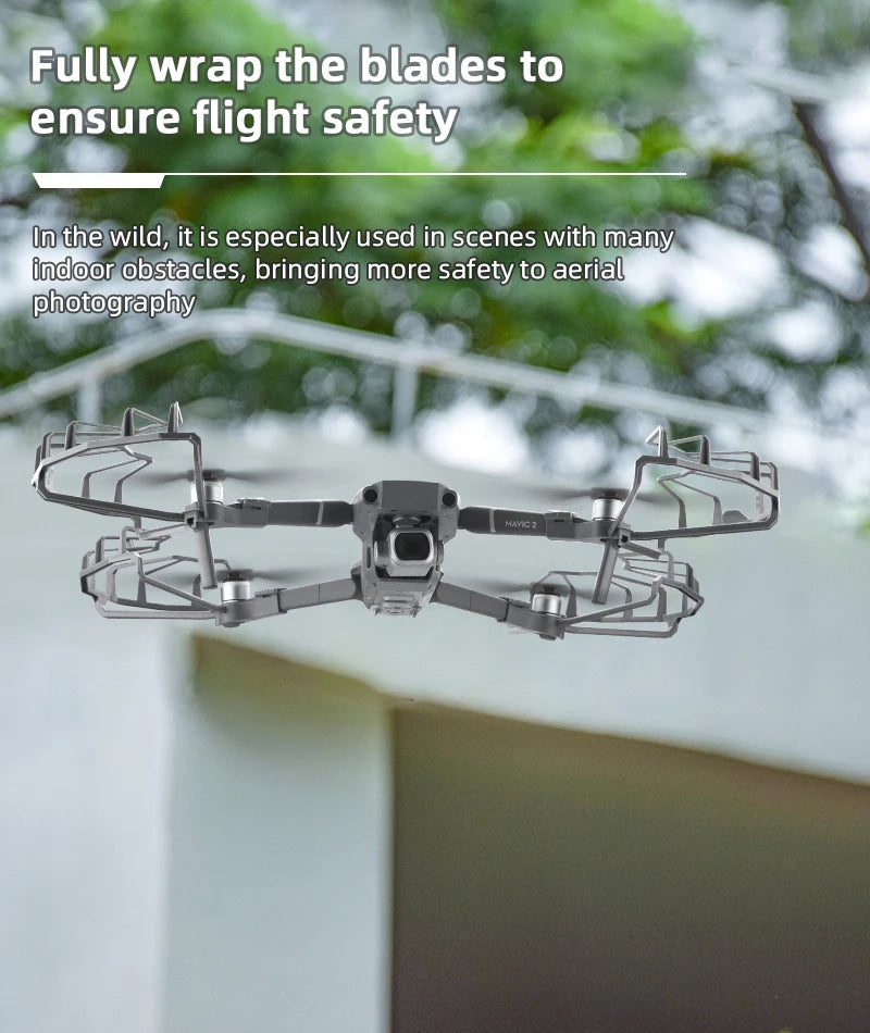 Propeller Guard for DJI Mavic 2 Pro Zoom Drone Blade Protector Cage Cover with Height Extender Landing Gear Drone Accessories 18 Propeller Guard, MavC7 is especially used in scenes with many indoor @bstacles .