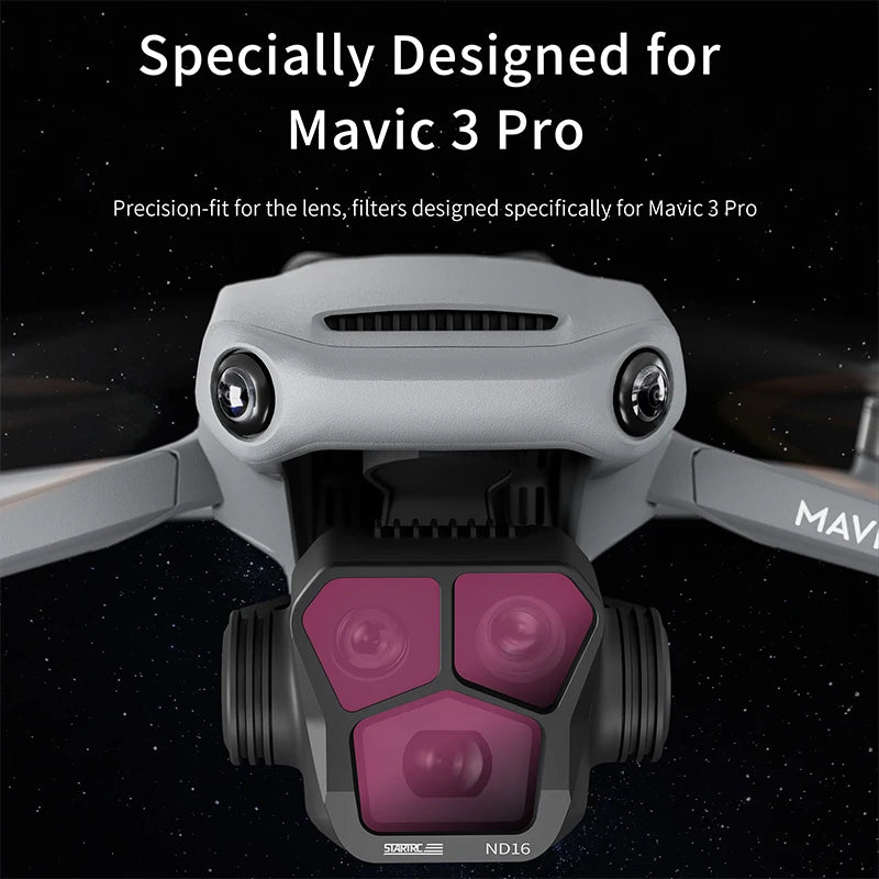 Camera Lens Filter, Precision-fit lens filters for Mavic 3 Pro, ND16 included