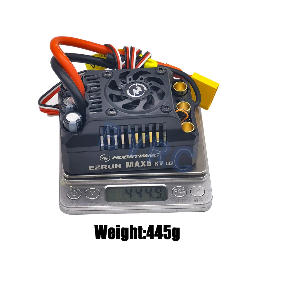 Hobbywing EZRUN MAX5 HV G2 ESC, Kobbywng EZRUN MAXS KY Weight:445