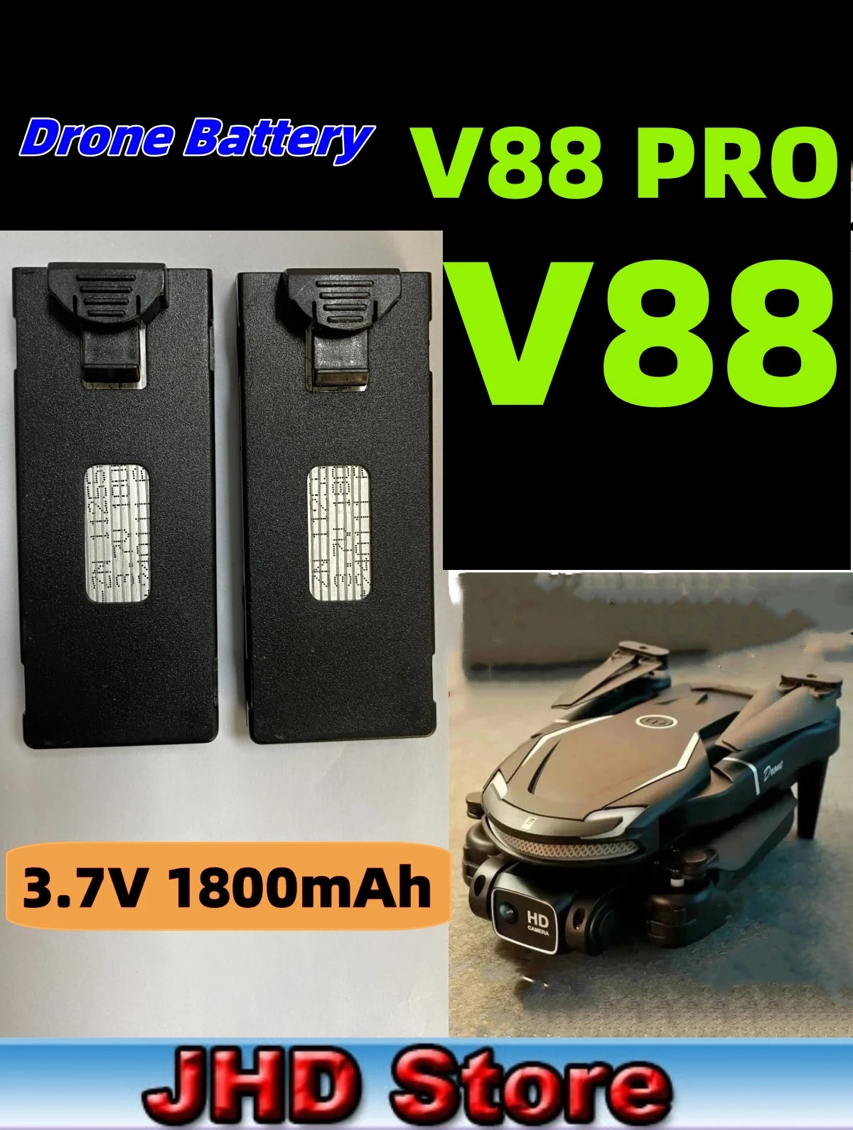 Product title: V88 Drone Battery 3.7V 1800mAh